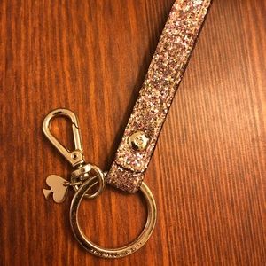 Pink glitter Kare Spade Key Ring